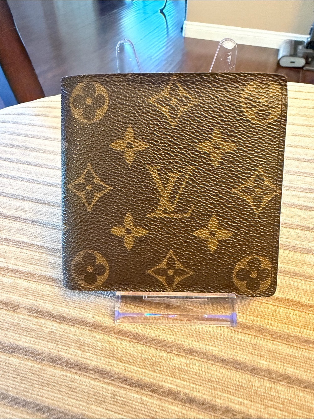 Louis Vuitton Monogram Canvas Bi-Fold Wallet in Brown and Gold